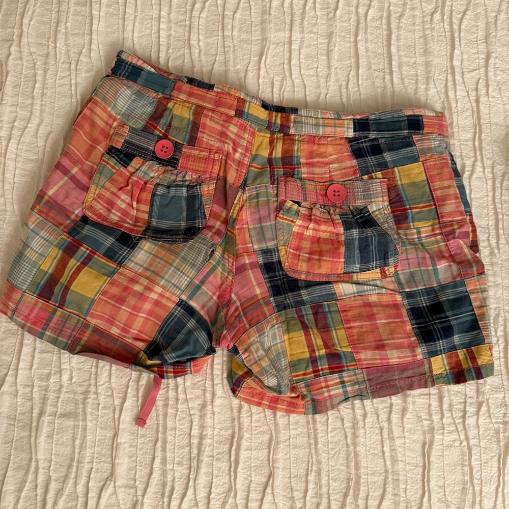 Colorful Madras Women's Shorts - Picture 2 of 3